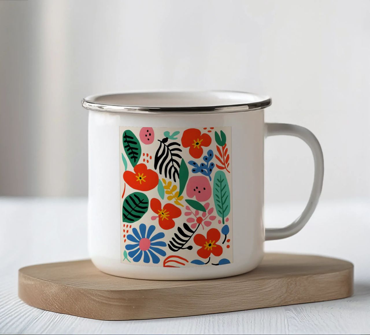Une diversité de fleurs colorées mug en émail de Whole©