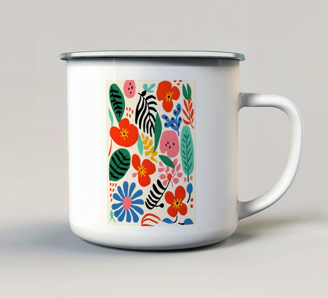 Une diversité de fleurs colorées mug en émail de Whole©
