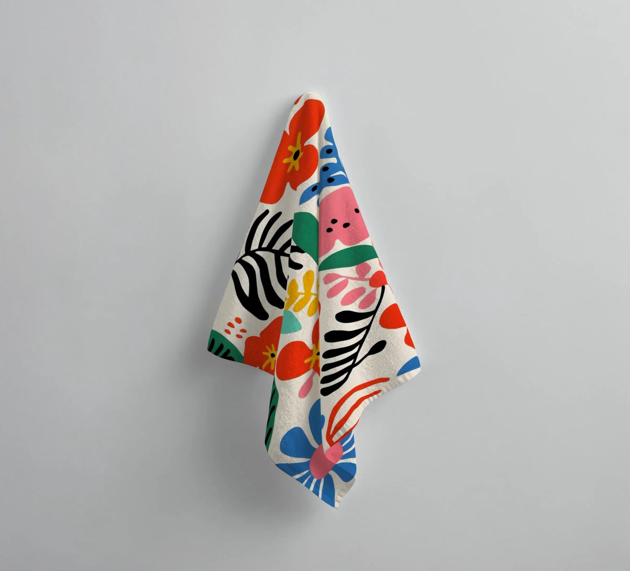 Une diversité de fleurs colorées serviette de bain de Whole©