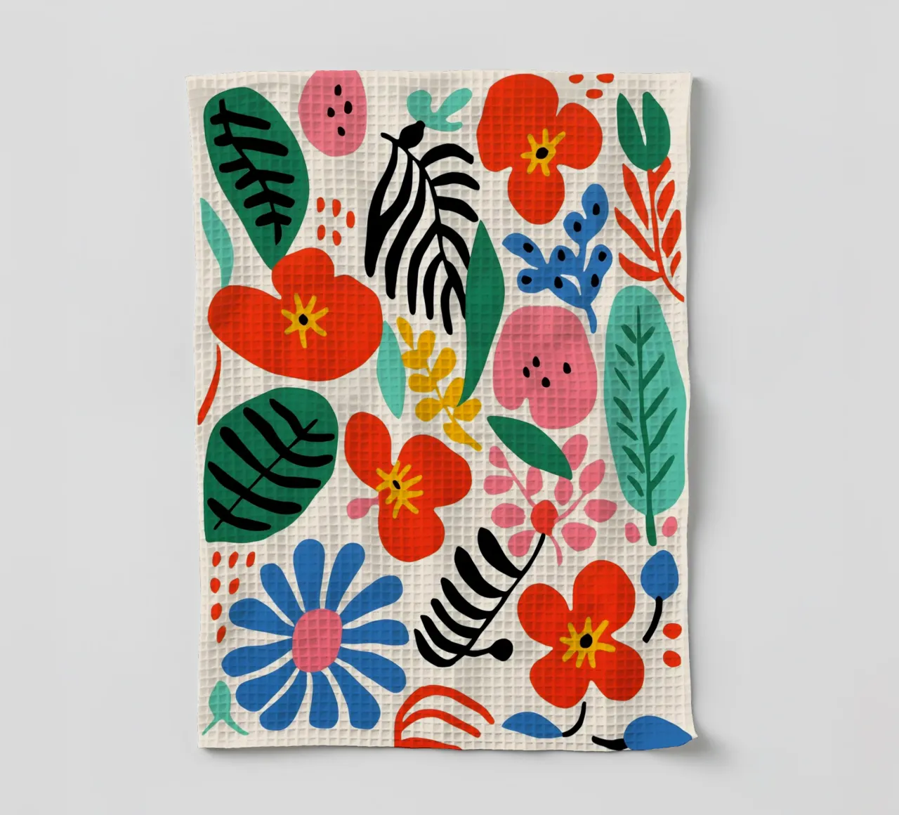 Une diversité de fleurs colorées torchon de Whole©