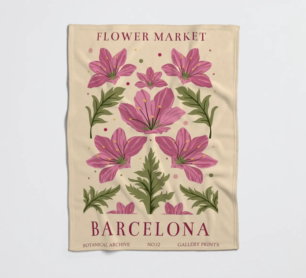 Splendore di fiori Barcellona coperta in pile da Whole©