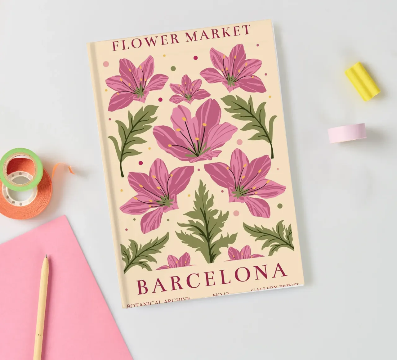 Barcelone en fleurs carnet de notes de Whole©