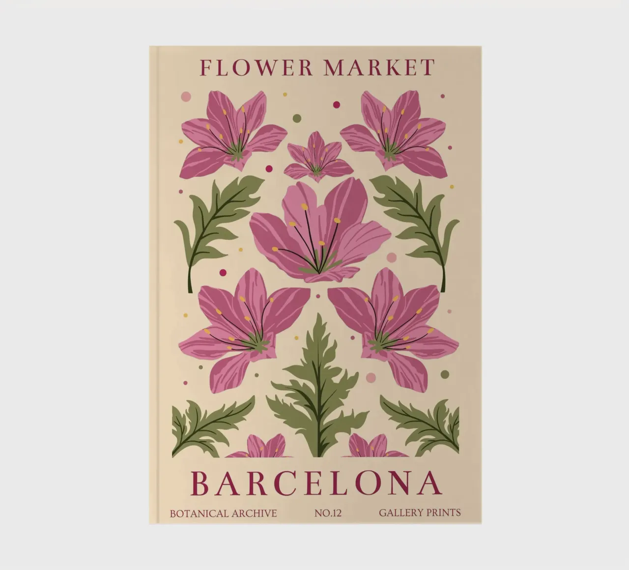 Barcelone en fleurs carnet de notes de Whole©