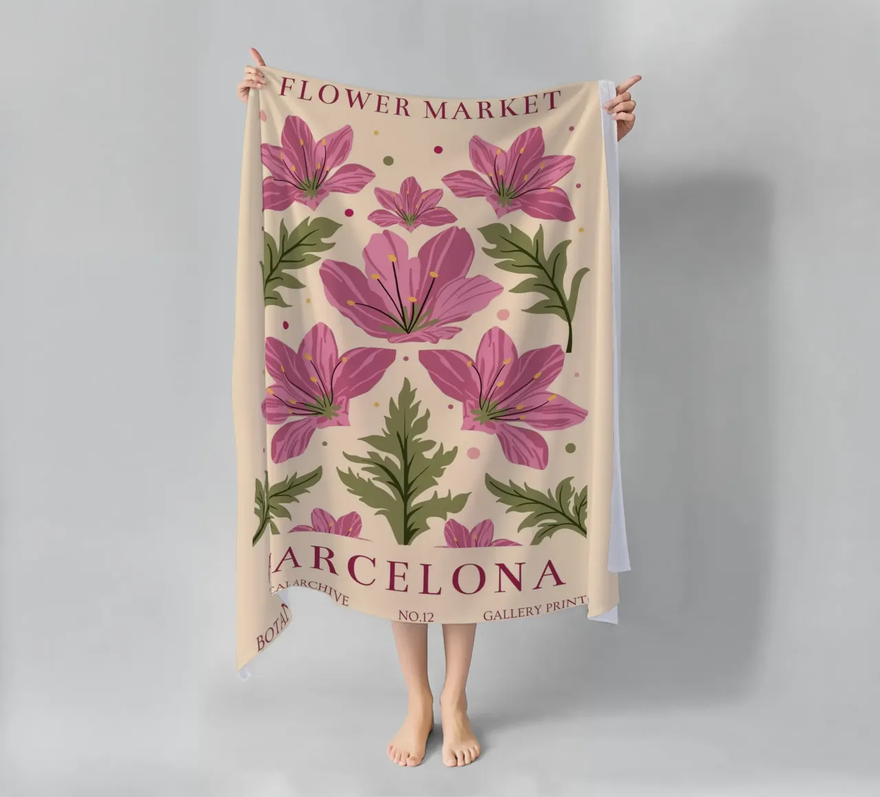 Splendore di fiori Barcellona telo mare da Whole©