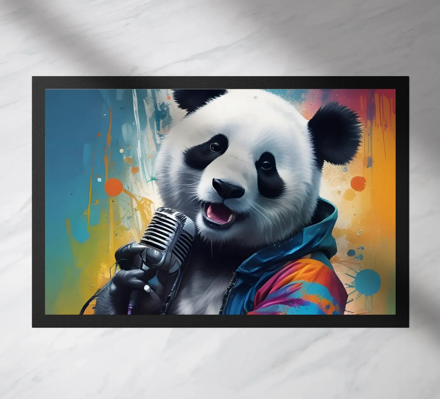 Panda vocal doormat by MakArena