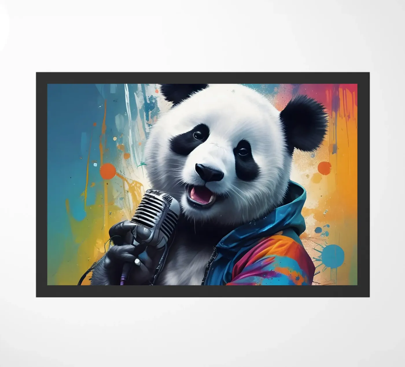 Panda vocal doormat by MakArena