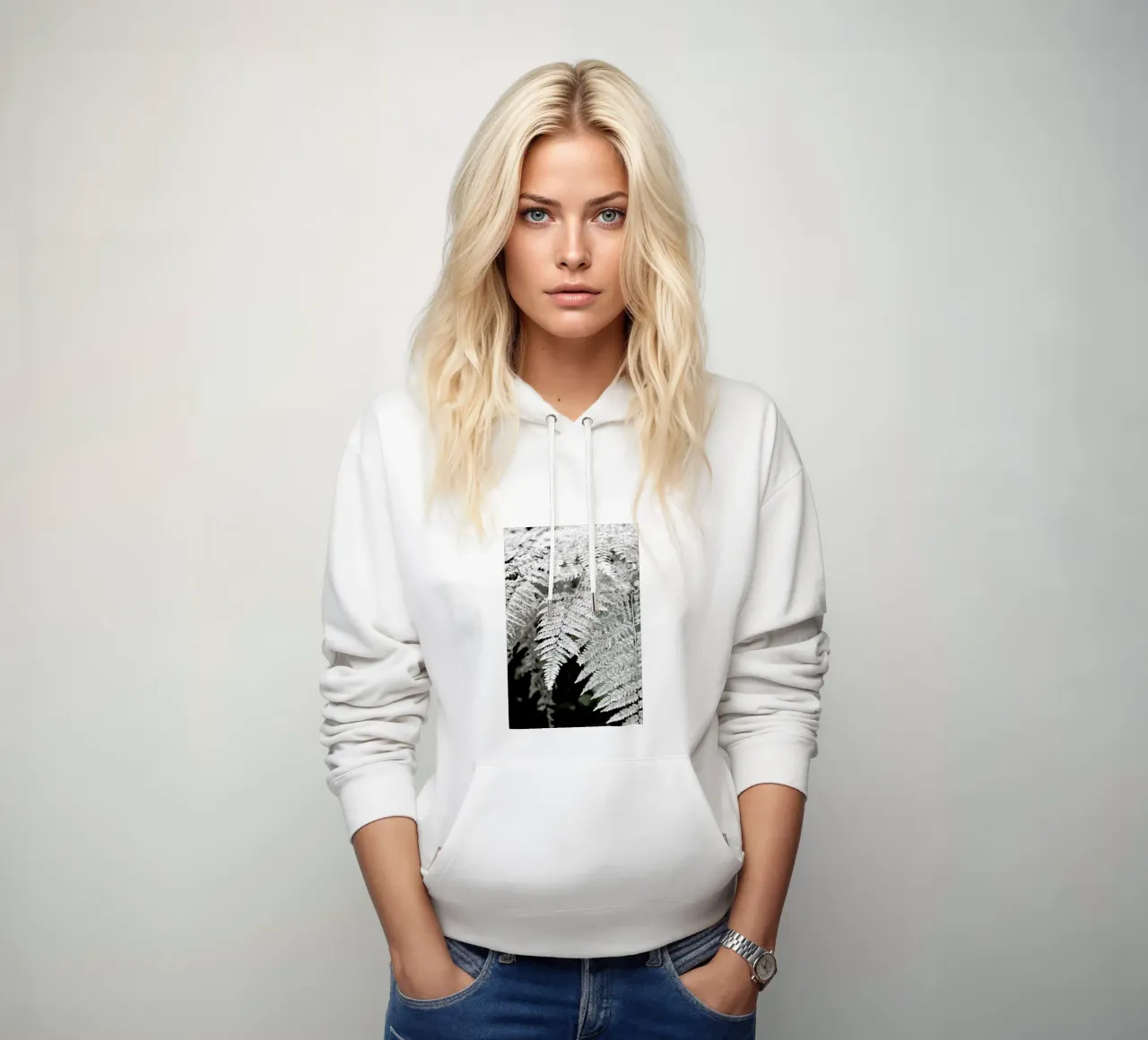 Let´s Dive Into Fern felpa con cappuccio da Studio Nahili