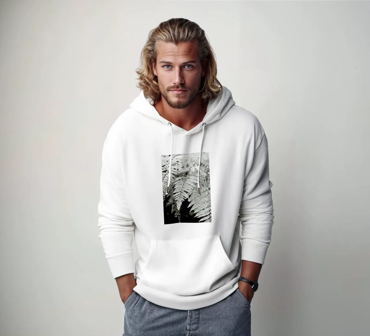 Let´s Dive Into Fern felpa con cappuccio da Studio Nahili