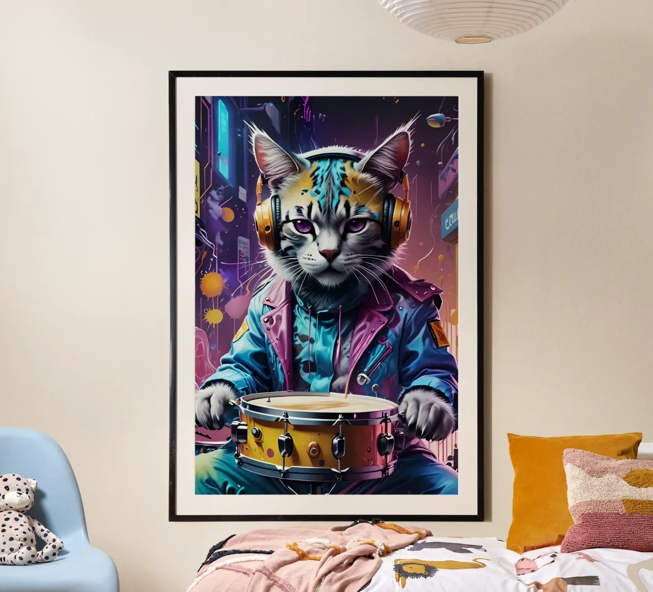 Katze und Trommel Hahnemühle von MakArena
