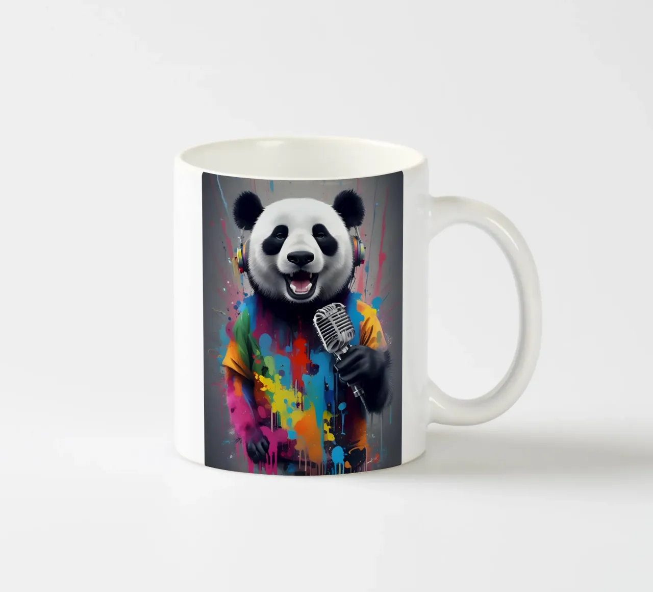 Happy panda vocal tazza in ceramica da MakArena