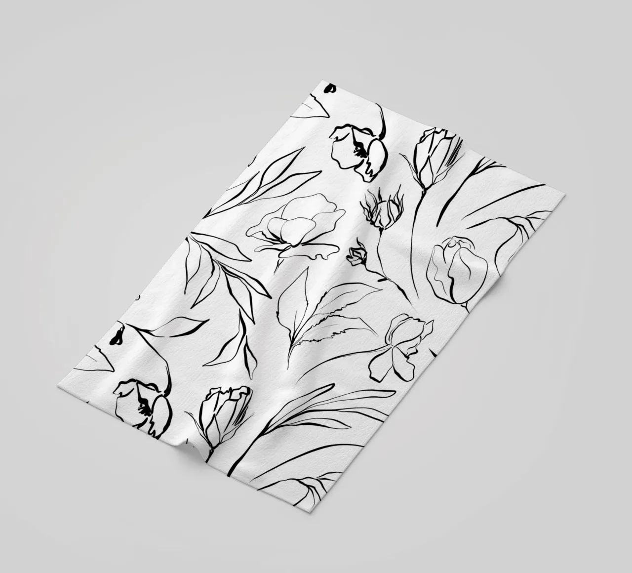 Simple Floral Pattern No 1 telo mare da treechild