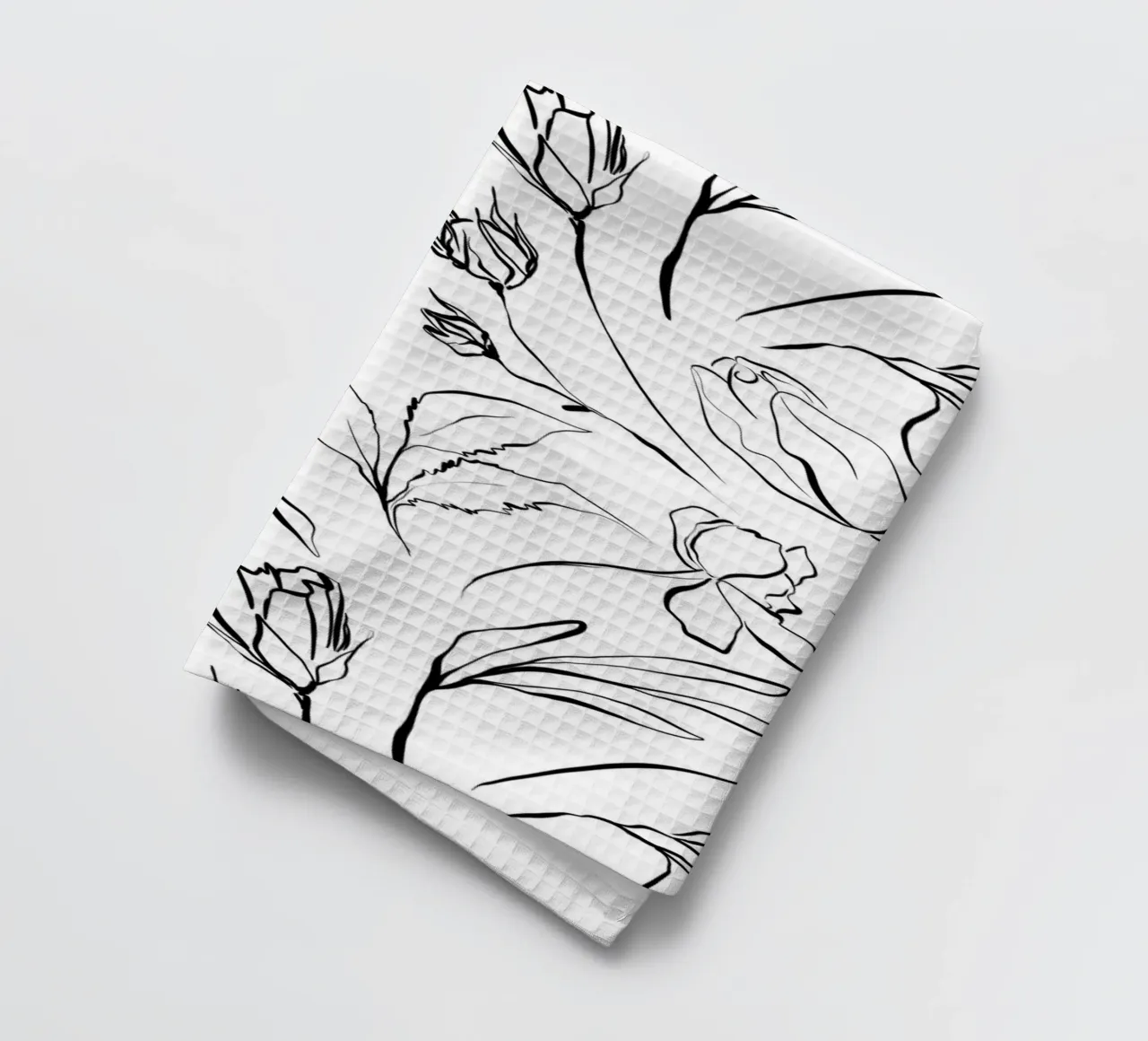 Simple Floral Pattern No 1 canovaccio da cucina da treechild