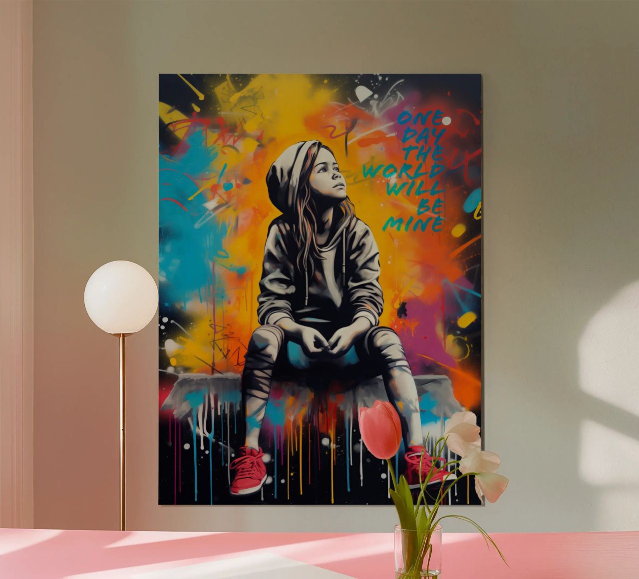 One Day The World Will Be Mine | Banksy Style Street Art Poster von Autofocus