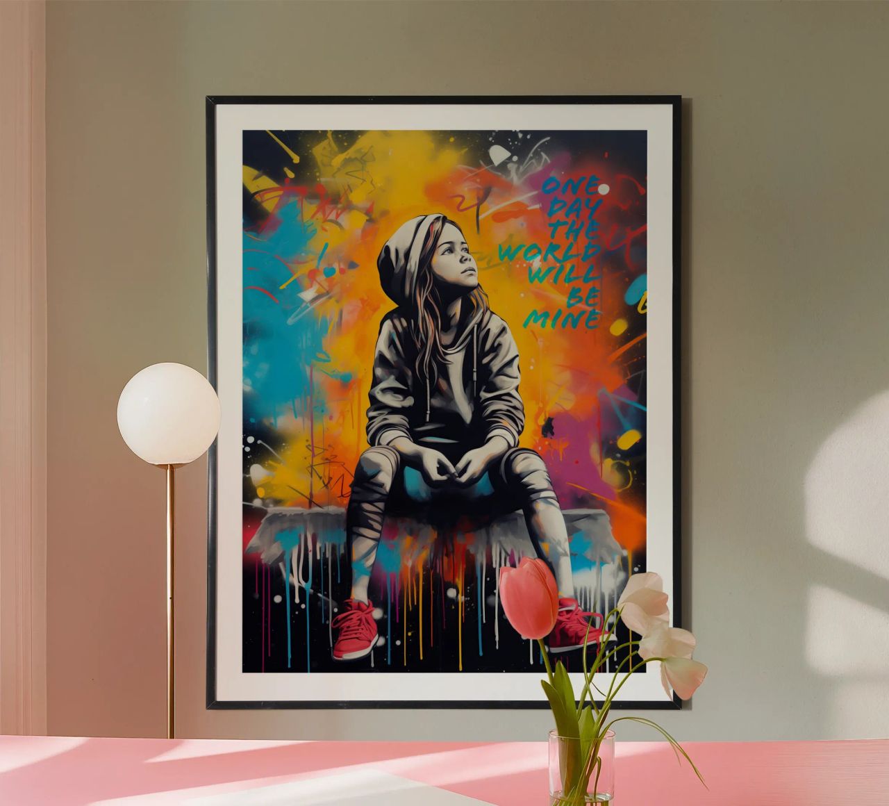 One Day The World Will Be Mine | Banksy Style Street Art Poster von Autofocus