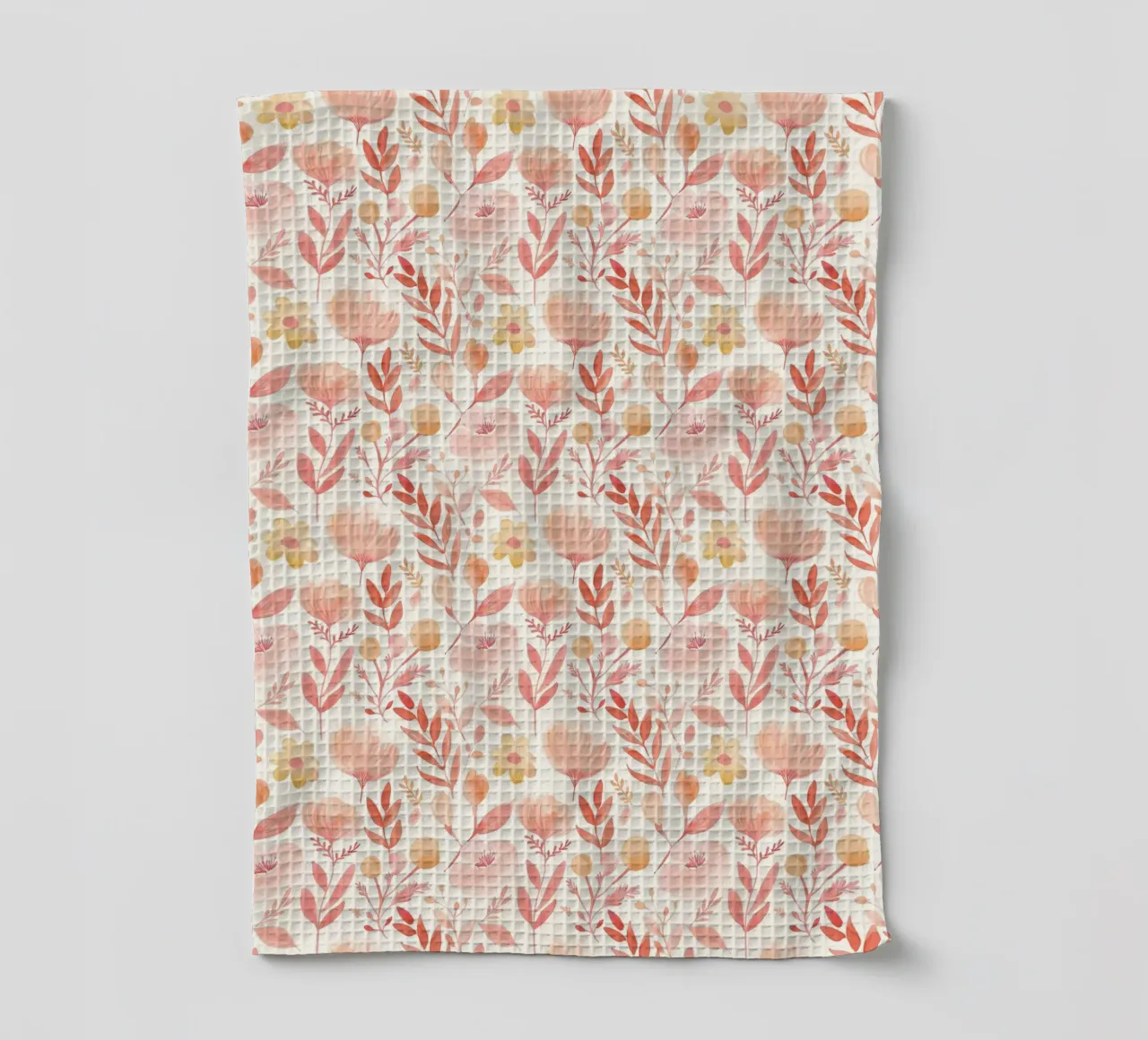 Vintage Botanical Poppy Flower Abstract Spring Floral Boho tea towel by Gentle Echoes Art