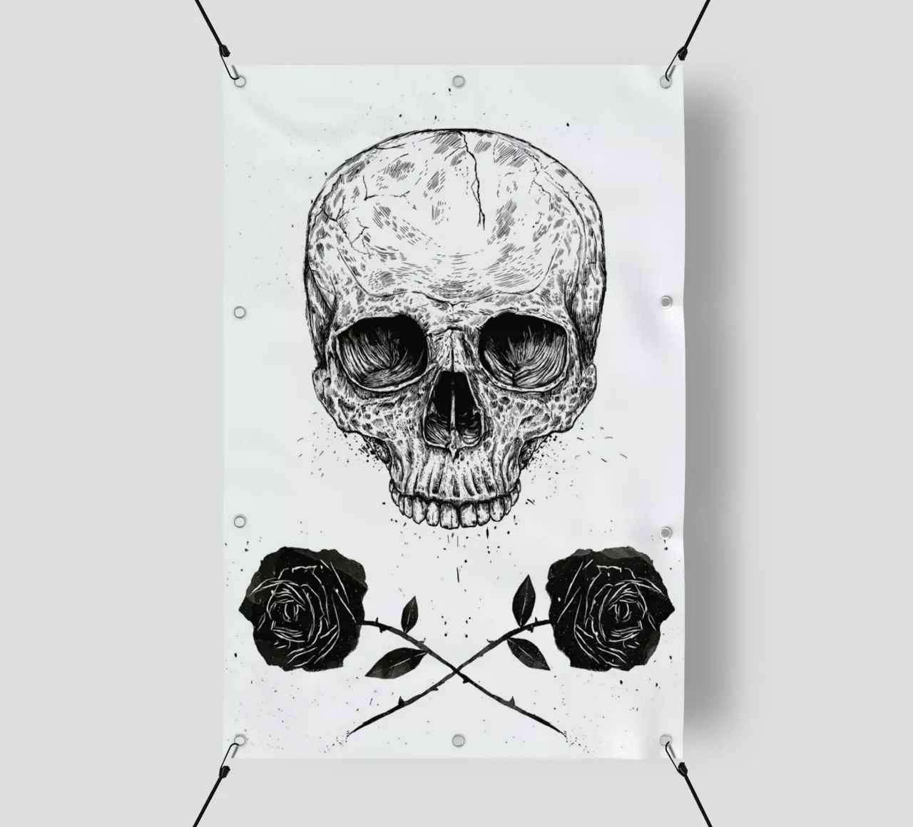 Skull N' Roses telo in pvc da Balazs Solti