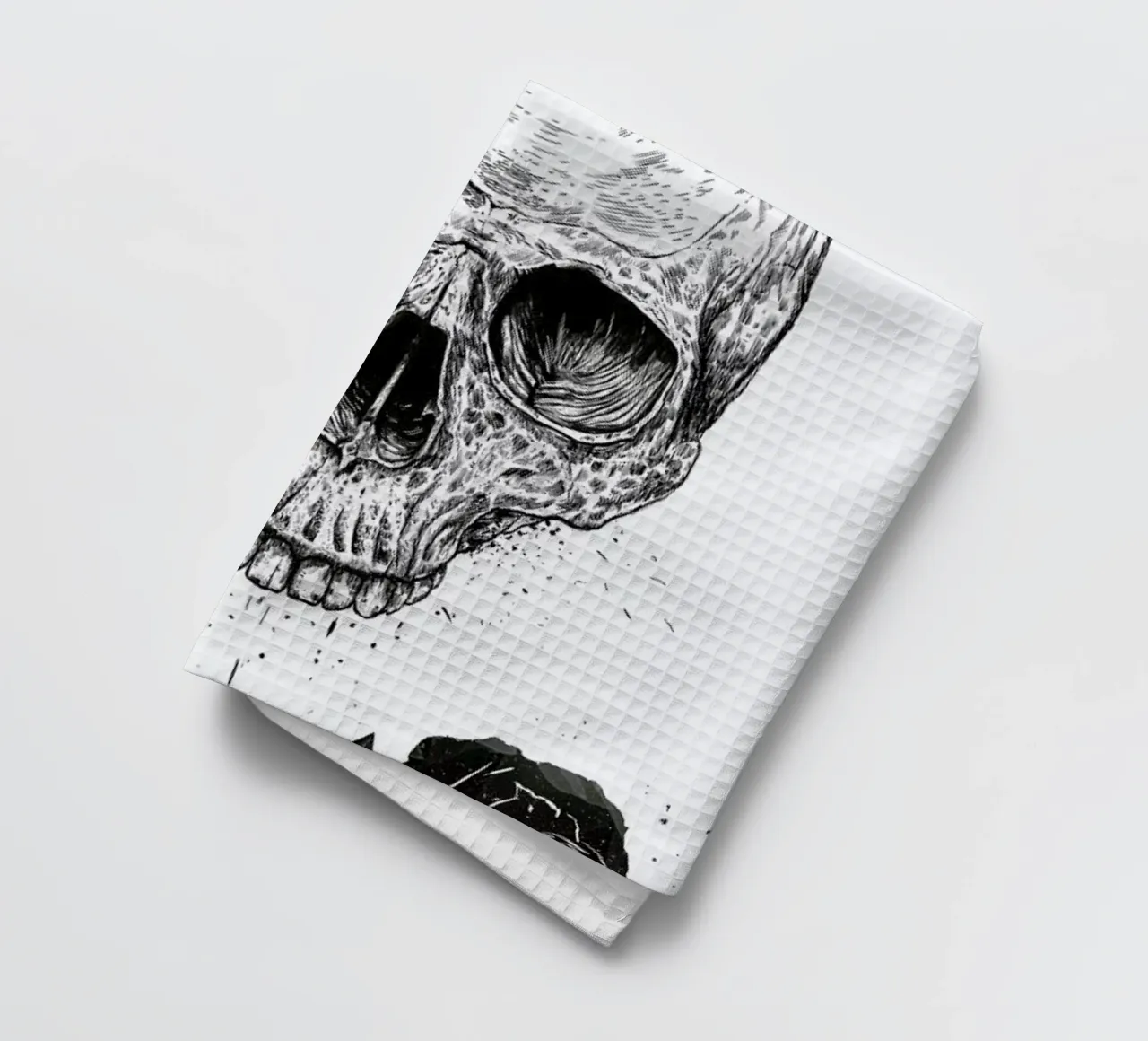 Skull N' Roses canovaccio da cucina da Balazs Solti