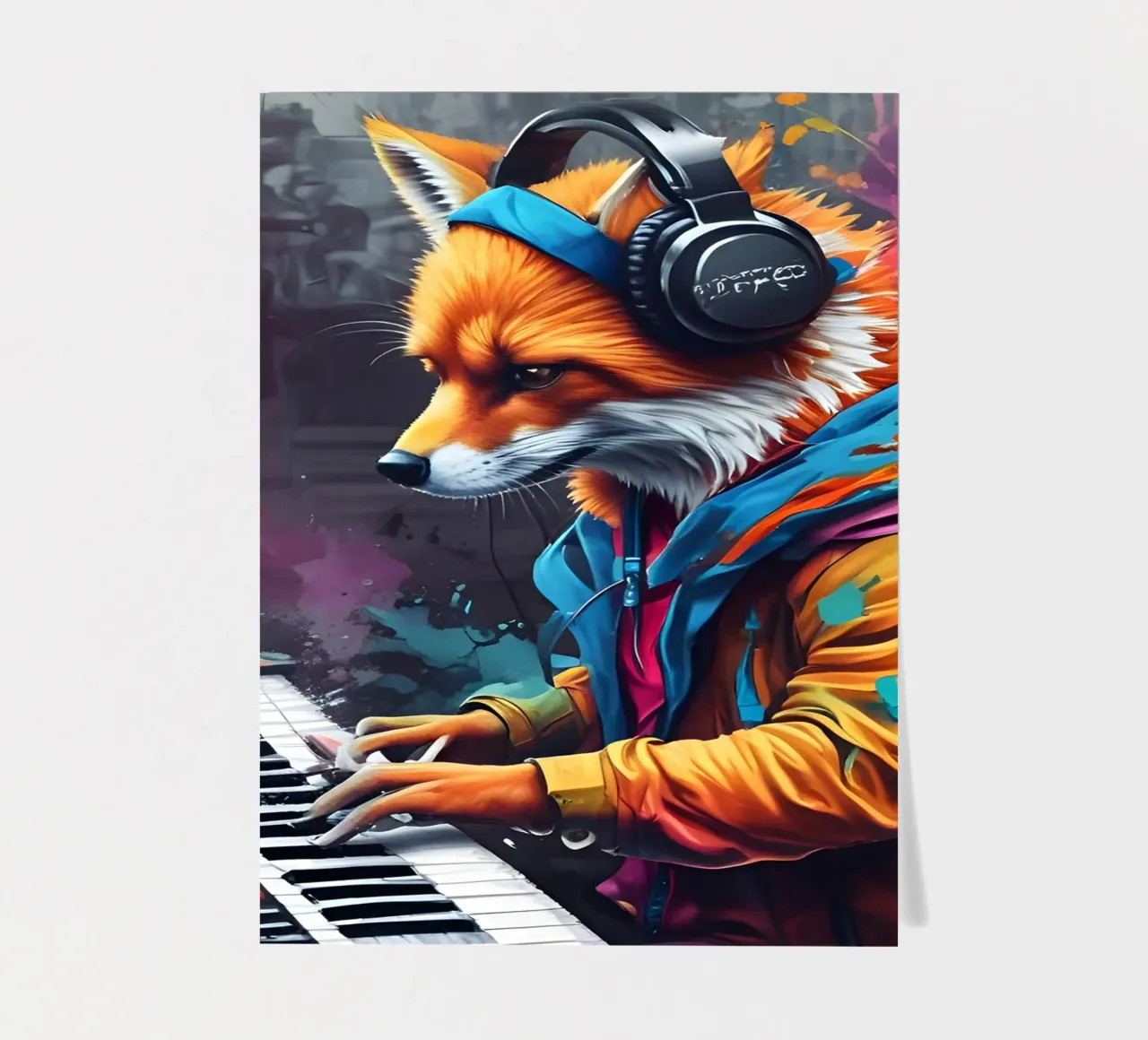 Fox plays the piano sticker sheet by MakArena