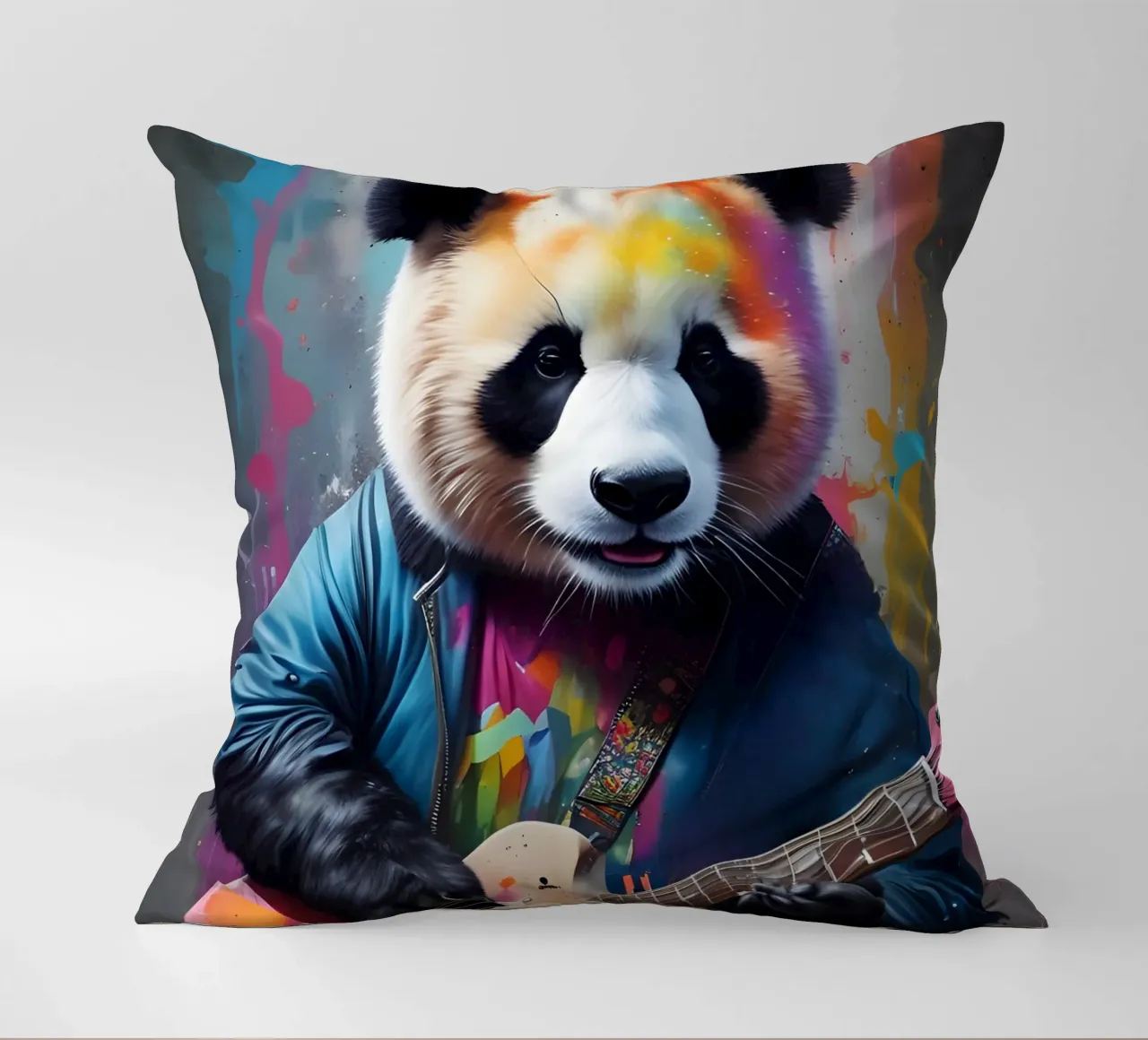 Il panda suona una chitarra colorata cuscino da MakArena