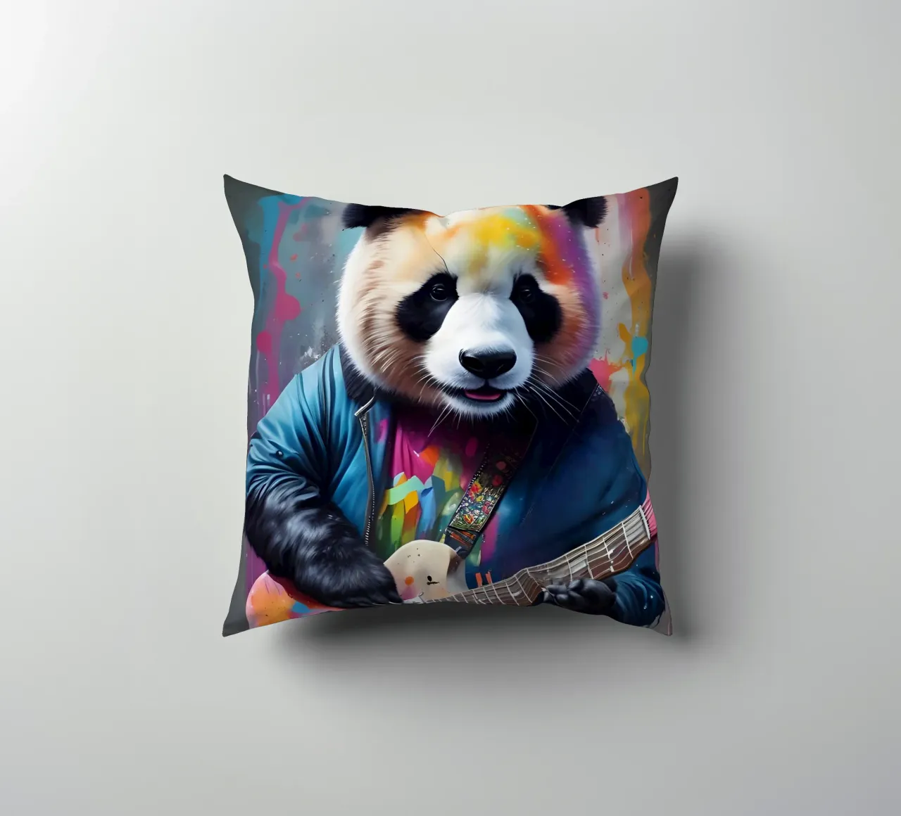 Il panda suona una chitarra colorata cuscino da MakArena
