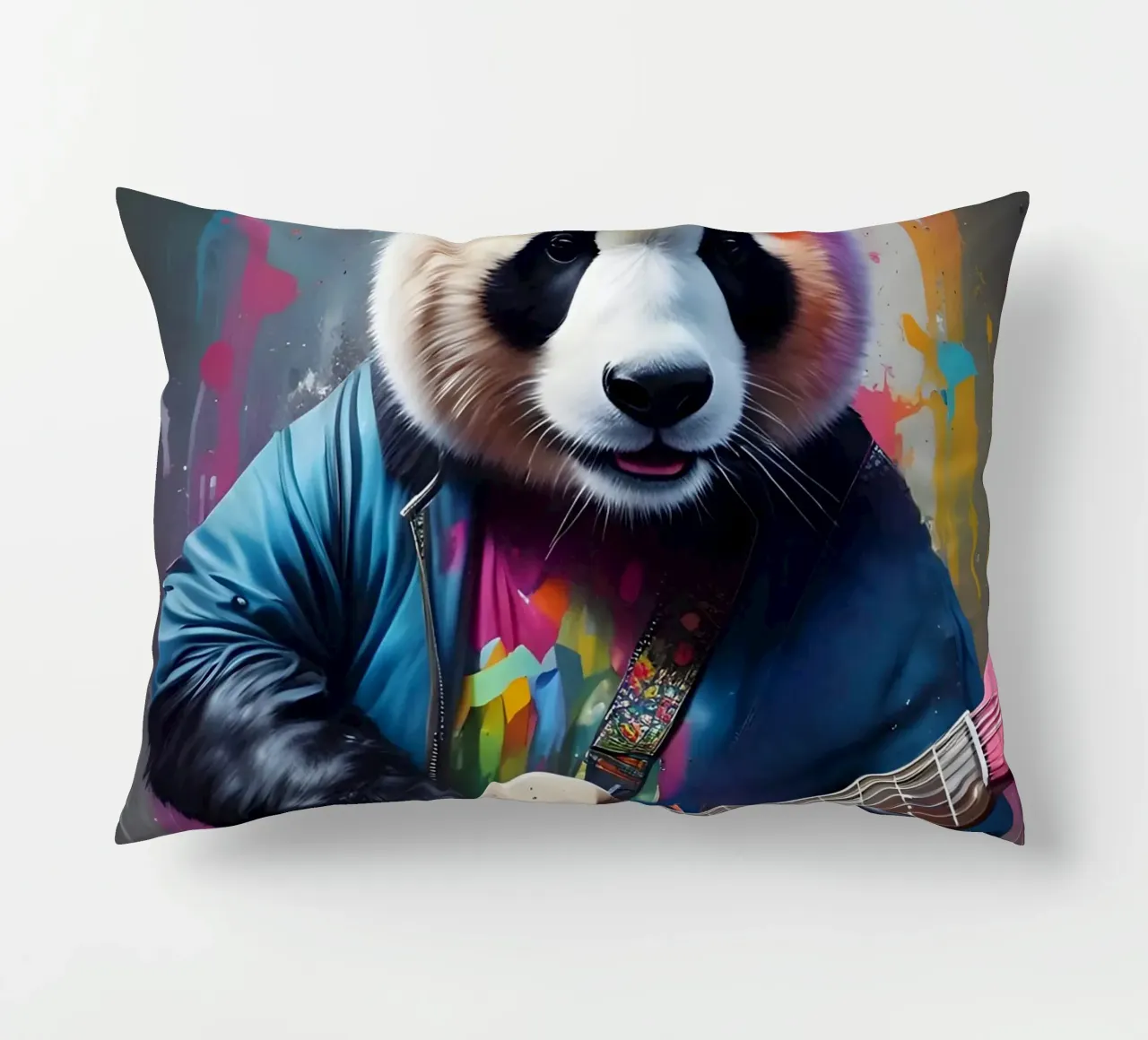 Il panda suona una chitarra colorata cuscino da MakArena