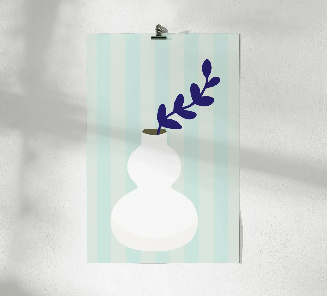 vaso bianco poster con telaio in plastica da STUDIO 4H37