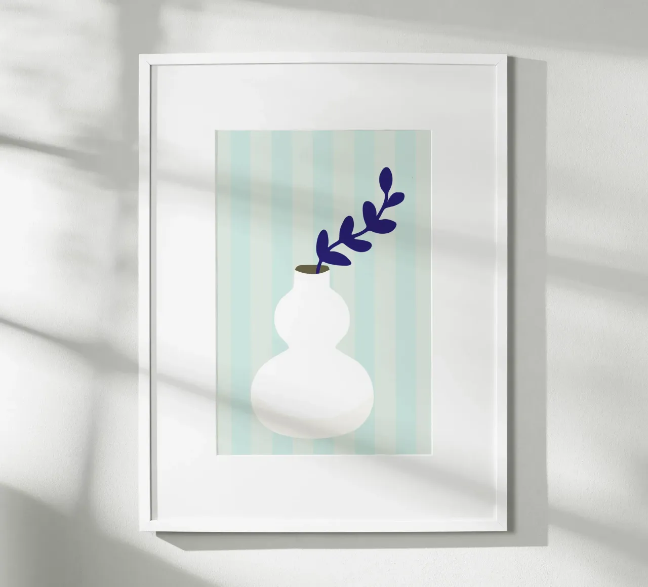 vaso bianco poster con telaio in plastica da STUDIO 4H37
