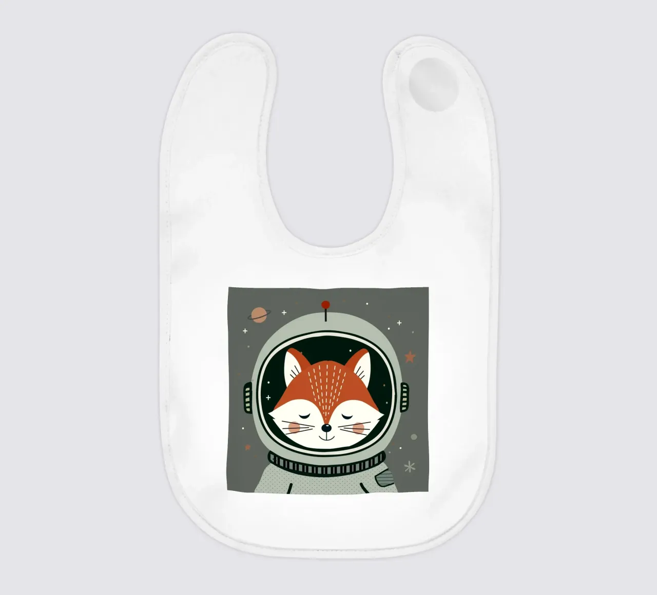 Fuchs Astronaut - Space design for dream journeys baby bib by namosh