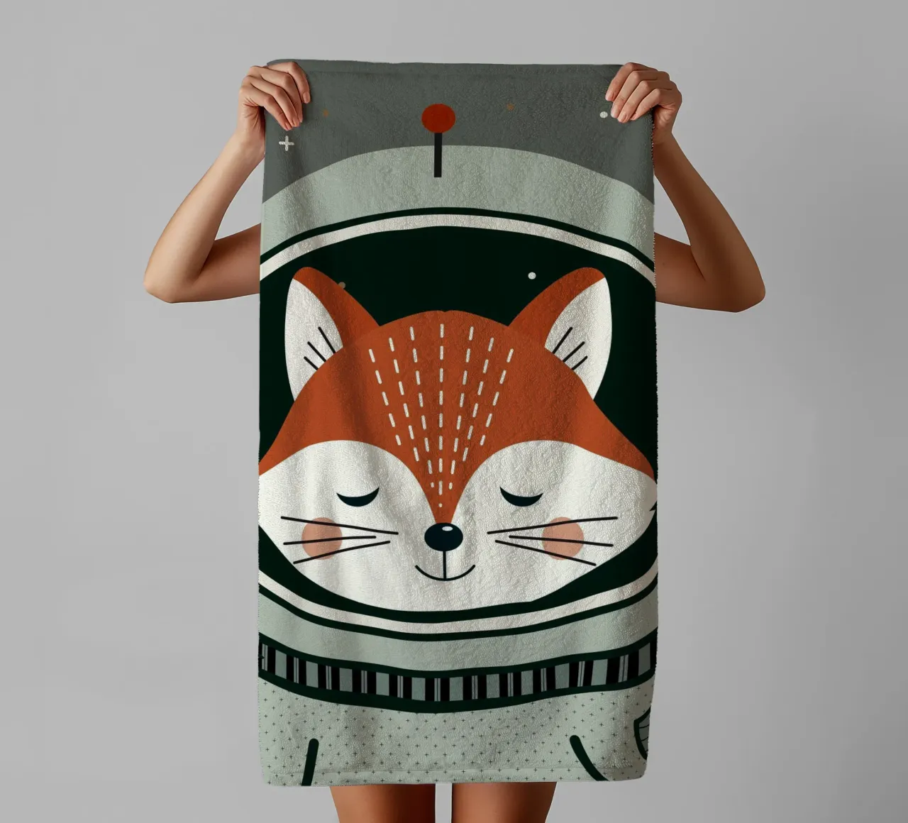 Fuchs Astronaut - Space design for dream journeys towel by namosh