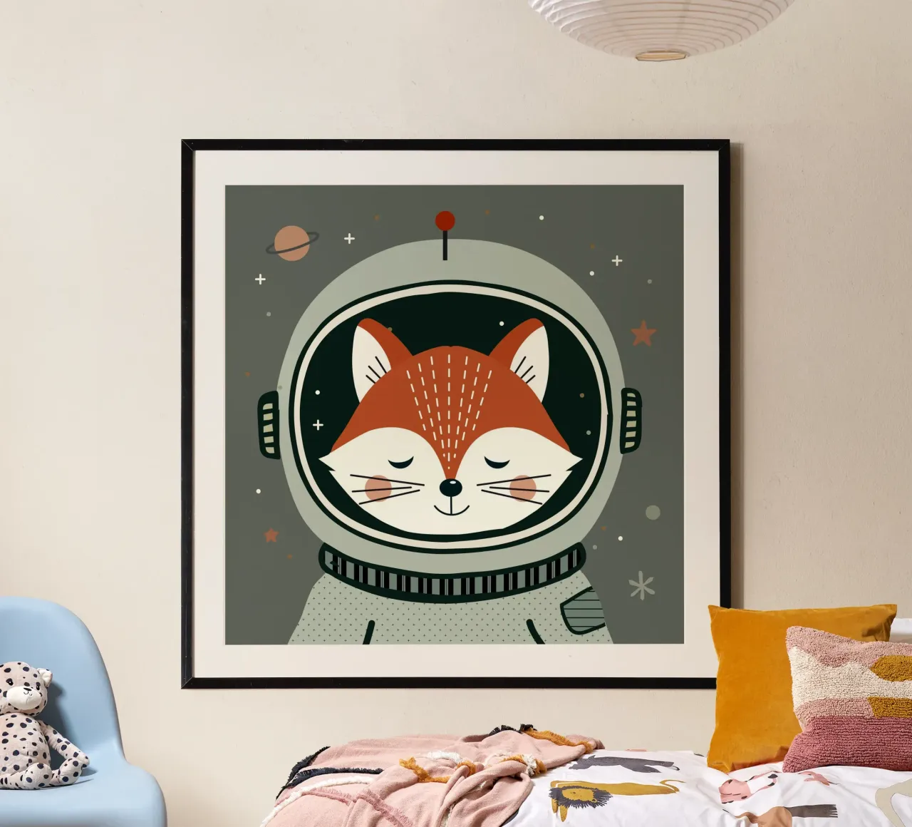 Fuchs Astronaut - Space design for dream journeys hahnemühle by namosh