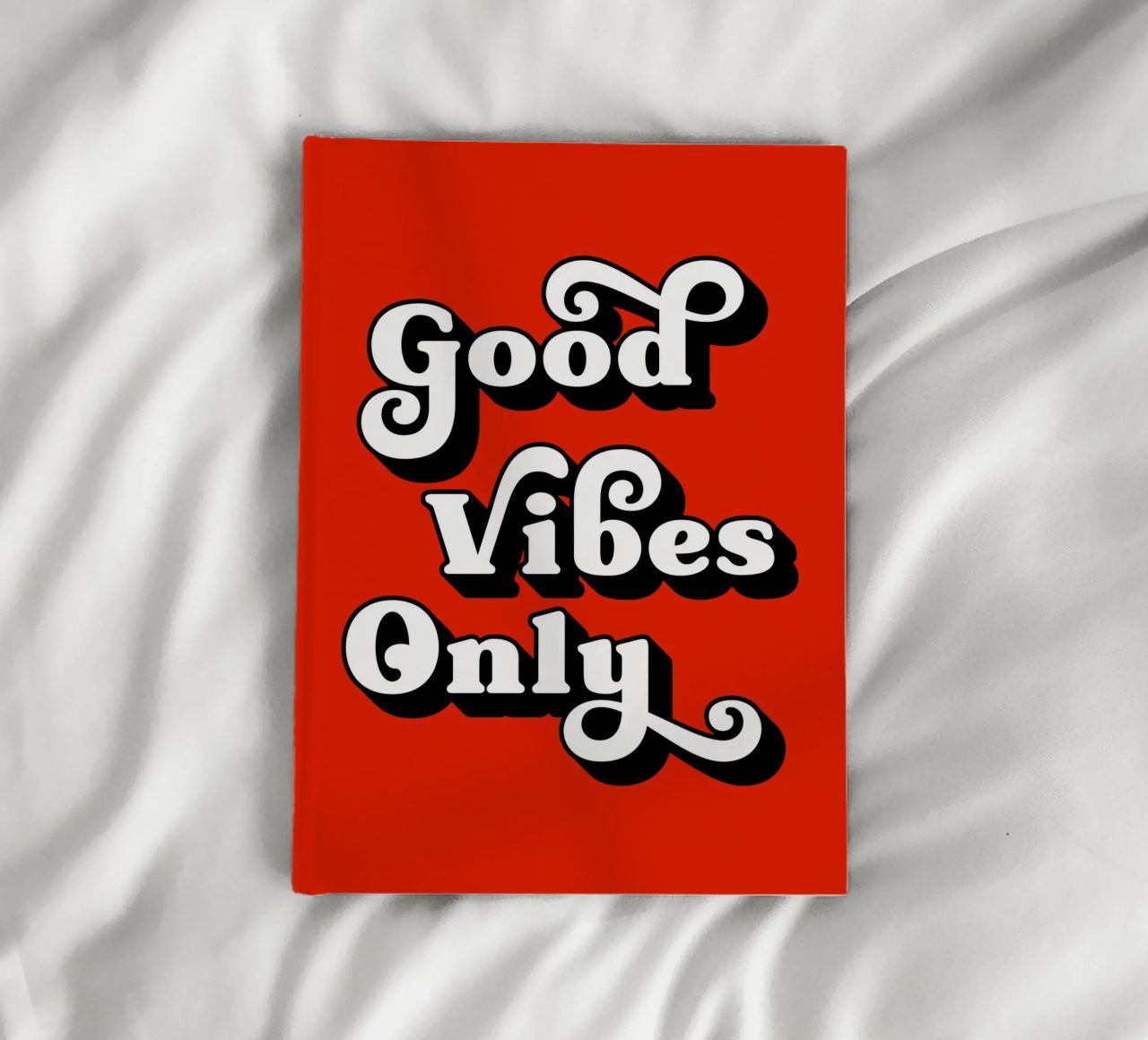 Good vibes only (Red tone) notebook by Paigaam Studio