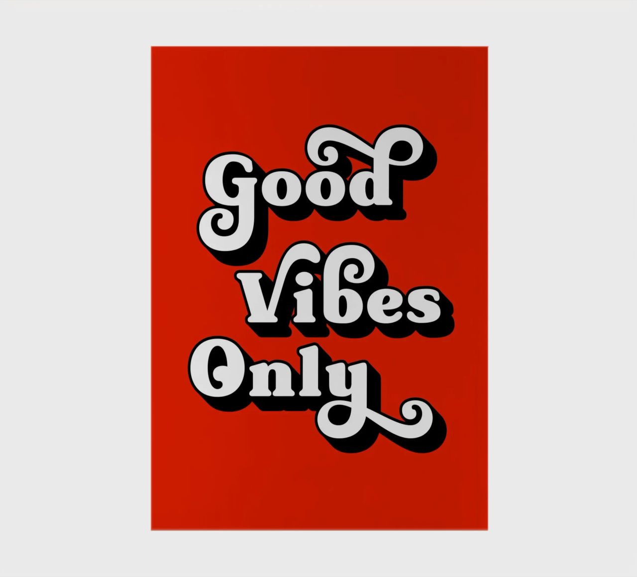 Good vibes only (Red tone) notebook by Paigaam Studio
