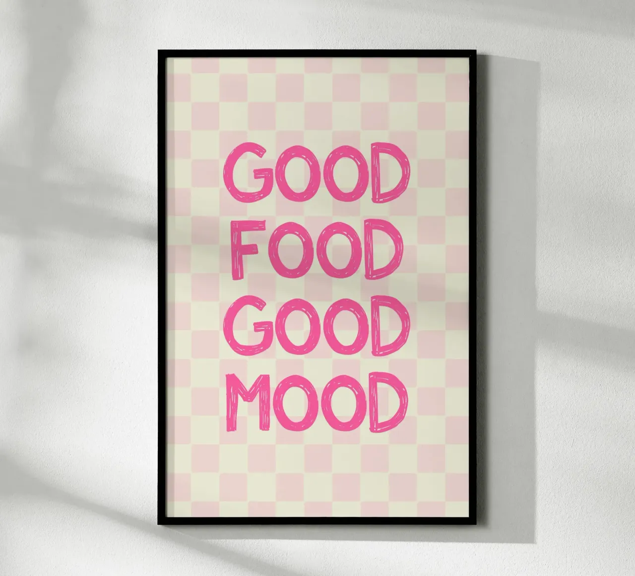 GOOD FOOD GOOD MOOD poster con telaio in plastica da STUDIO 4H37