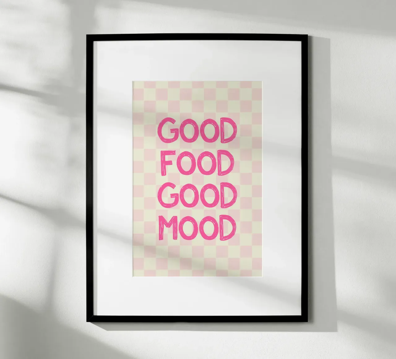 GOOD FOOD GOOD MOOD poster con telaio in plastica da STUDIO 4H37