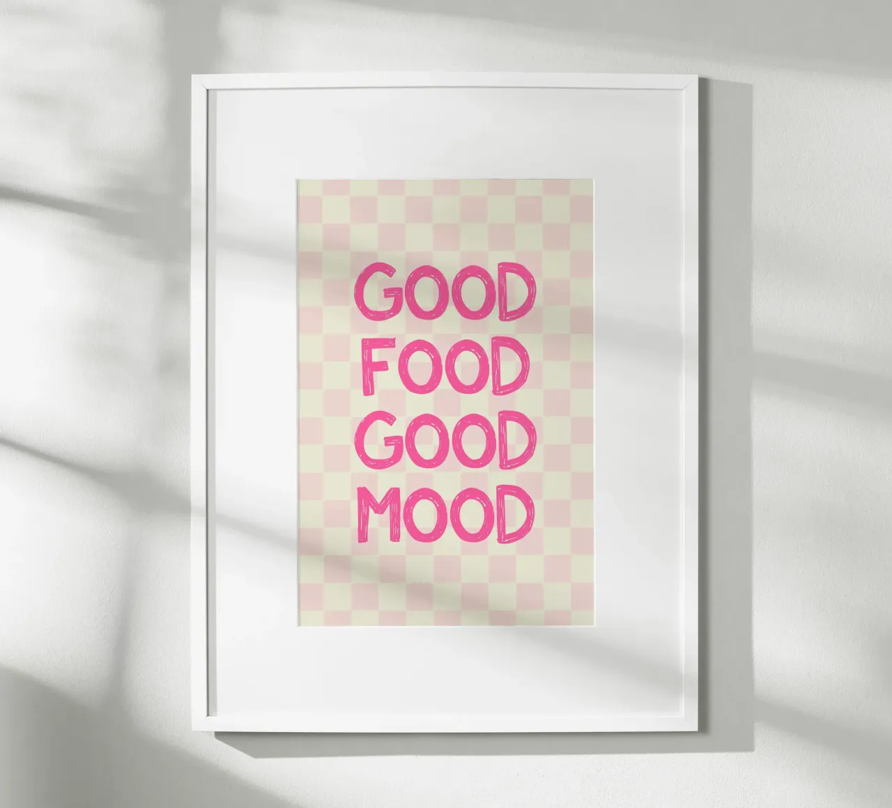 GOOD FOOD GOOD MOOD poster con telaio in plastica da STUDIO 4H37