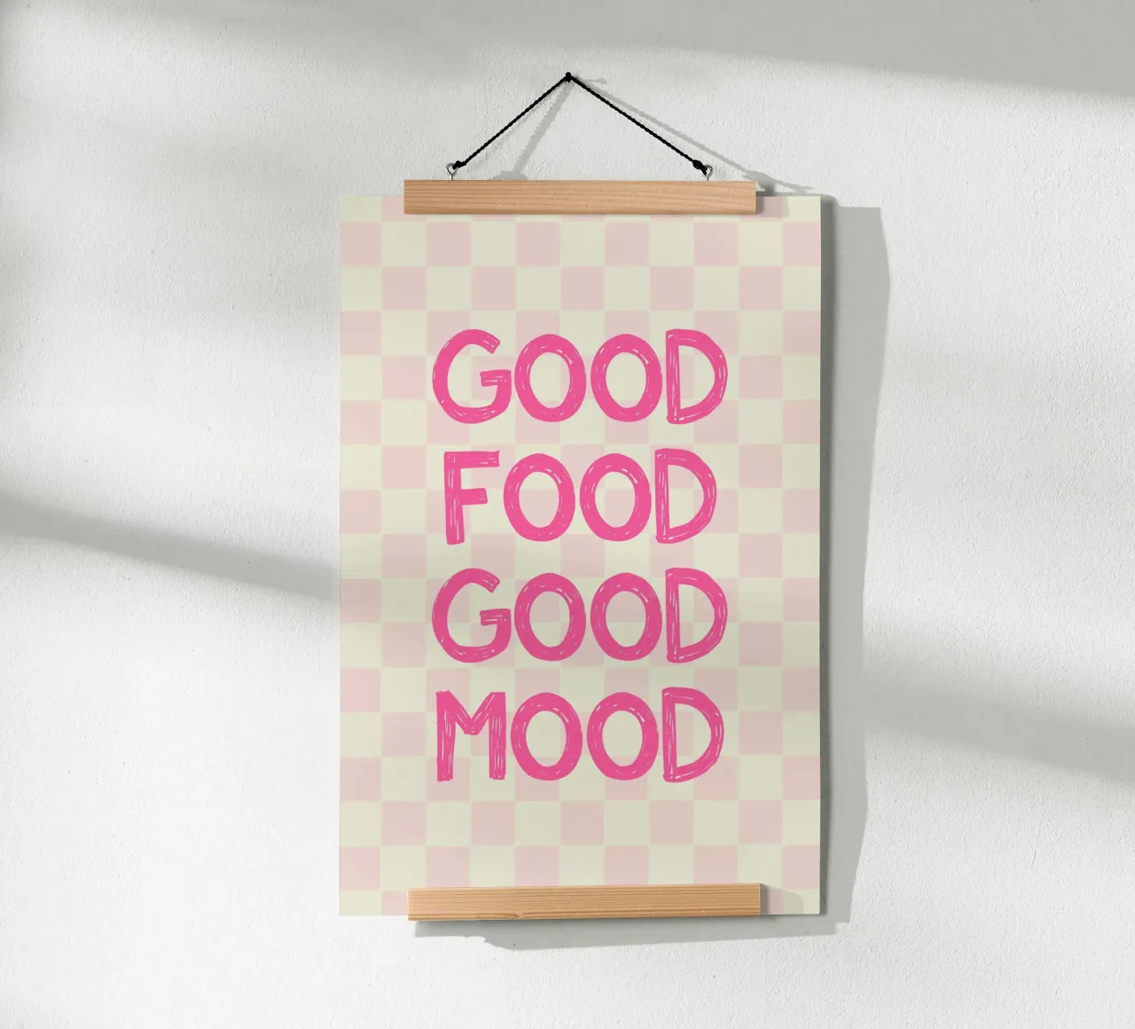 GOOD FOOD GOOD MOOD poster con telaio in plastica da STUDIO 4H37