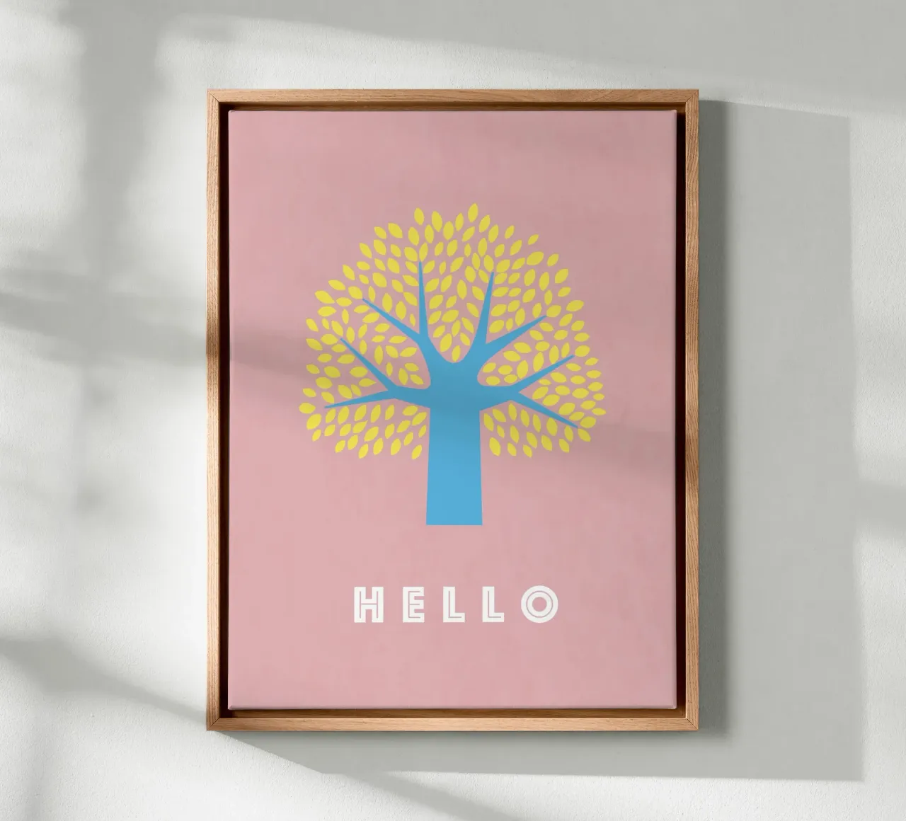 HELLO - NATURE Leinwand mit Schattenfugenrahmen von natural neutral