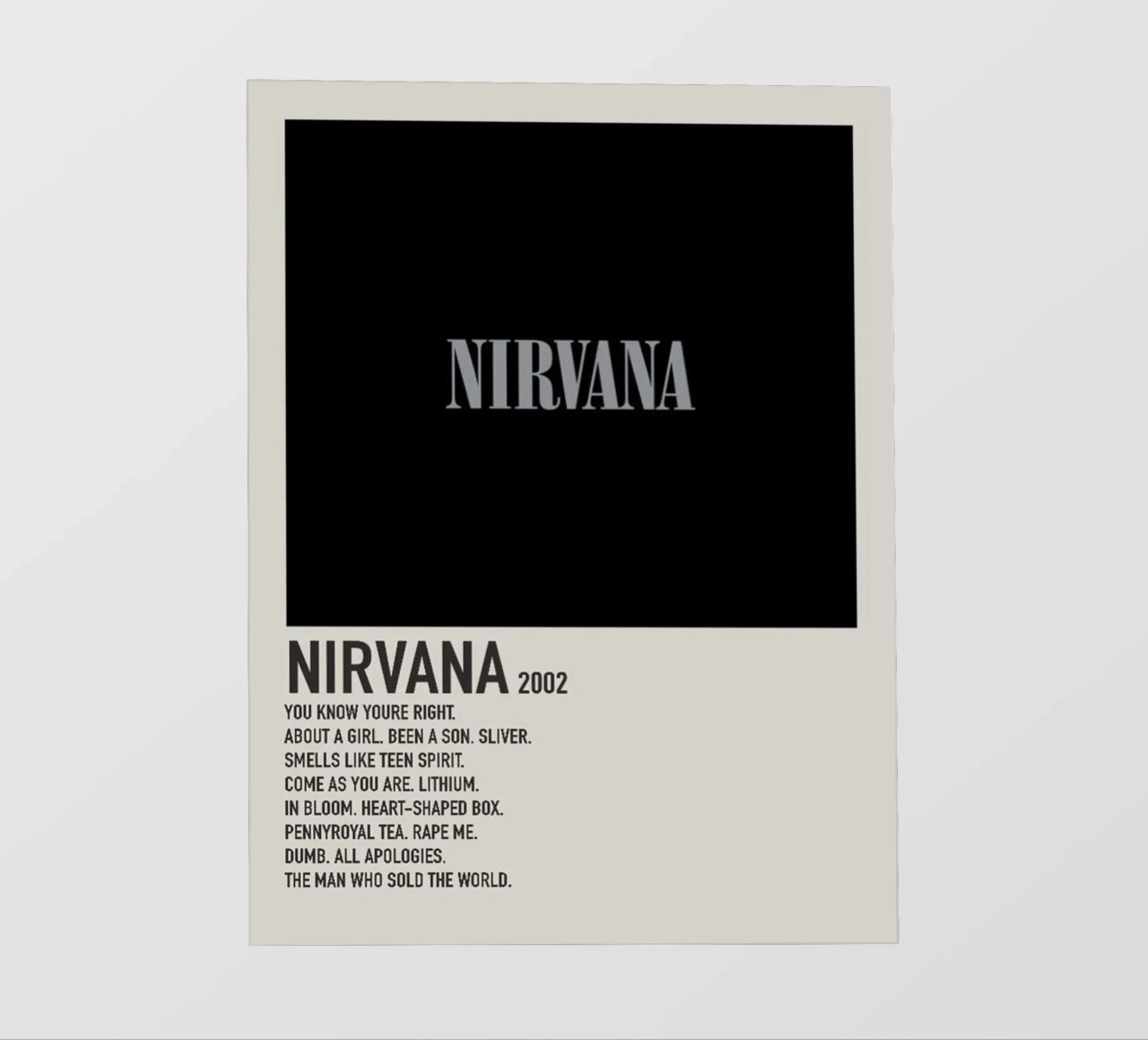 NIRVANA 2002 pellicola backlit da SoundStudio