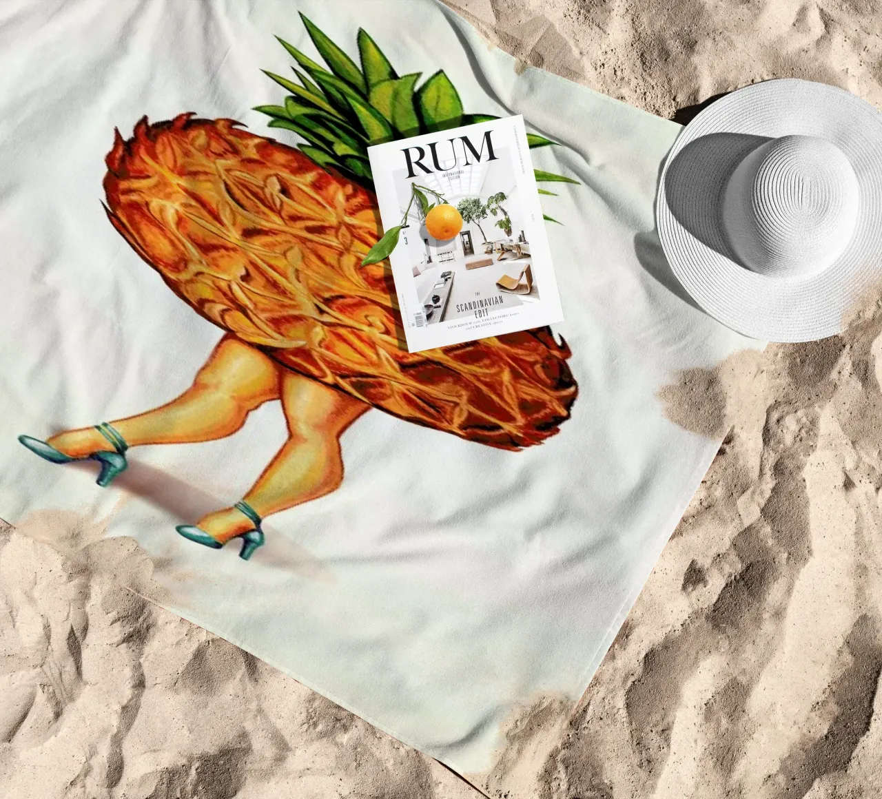 Fruit Stand - Pineapple telo mare da Kelly Gilleran