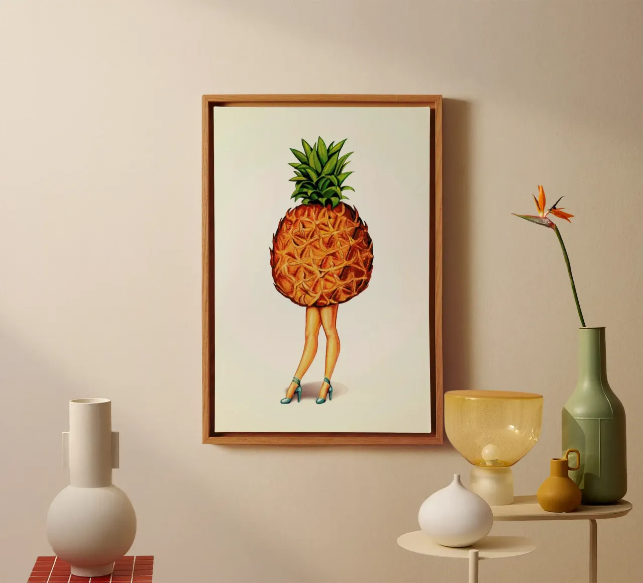 Fruit Stand - Pineapple tela con Cornice a cassetta da Kelly Gilleran