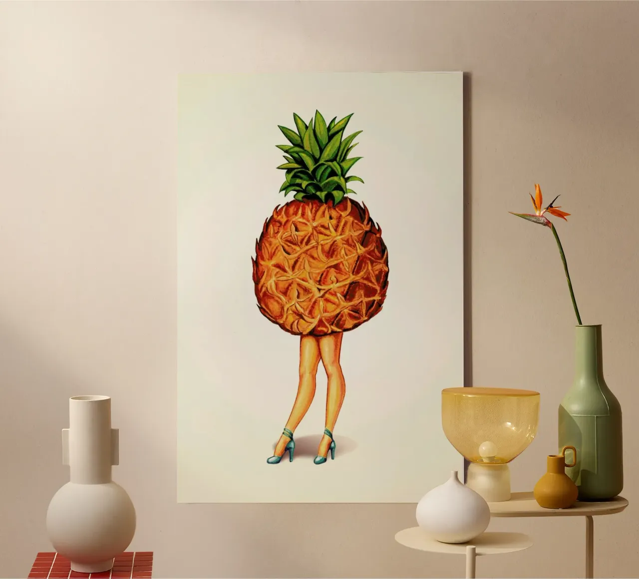 Fruit Stand - Pineapple tela con Cornice a cassetta da Kelly Gilleran