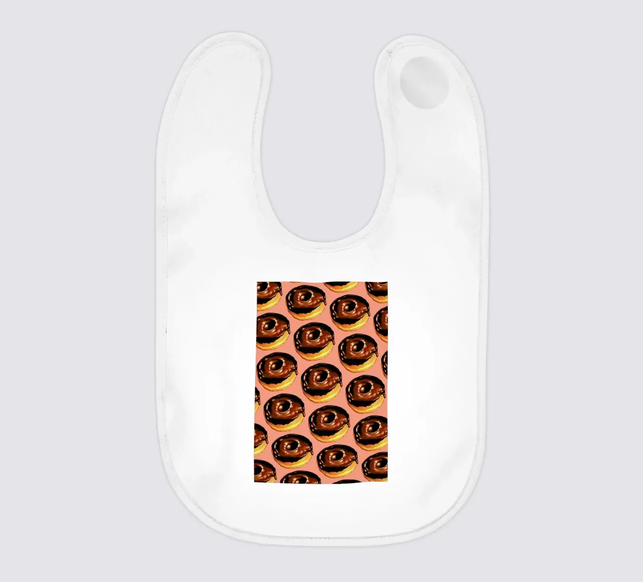 Chocolate Donut Pattern - Pink bavaglino da Kelly Gilleran