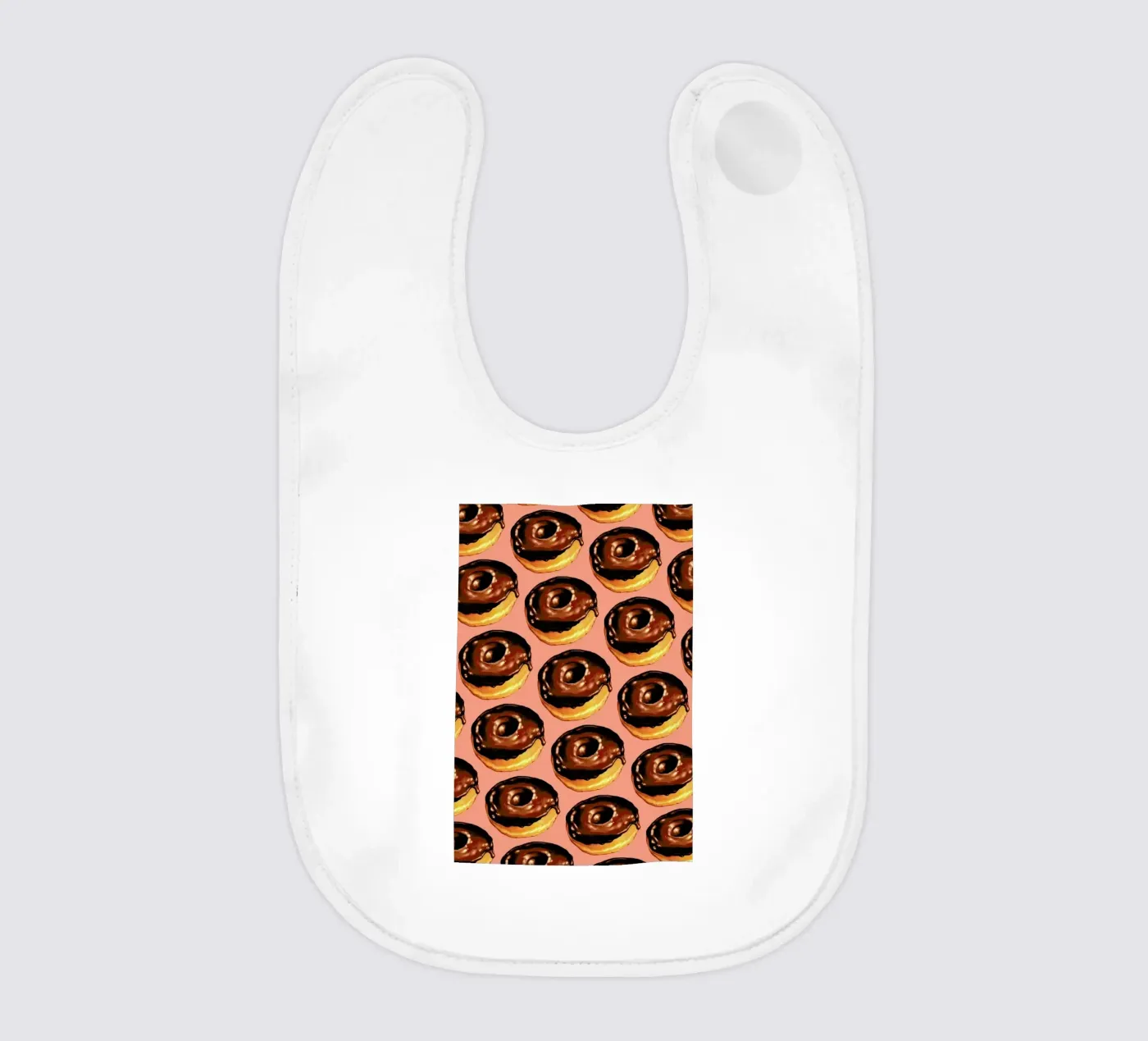 Chocolate Donut Pattern - Pink bavaglino da Kelly Gilleran