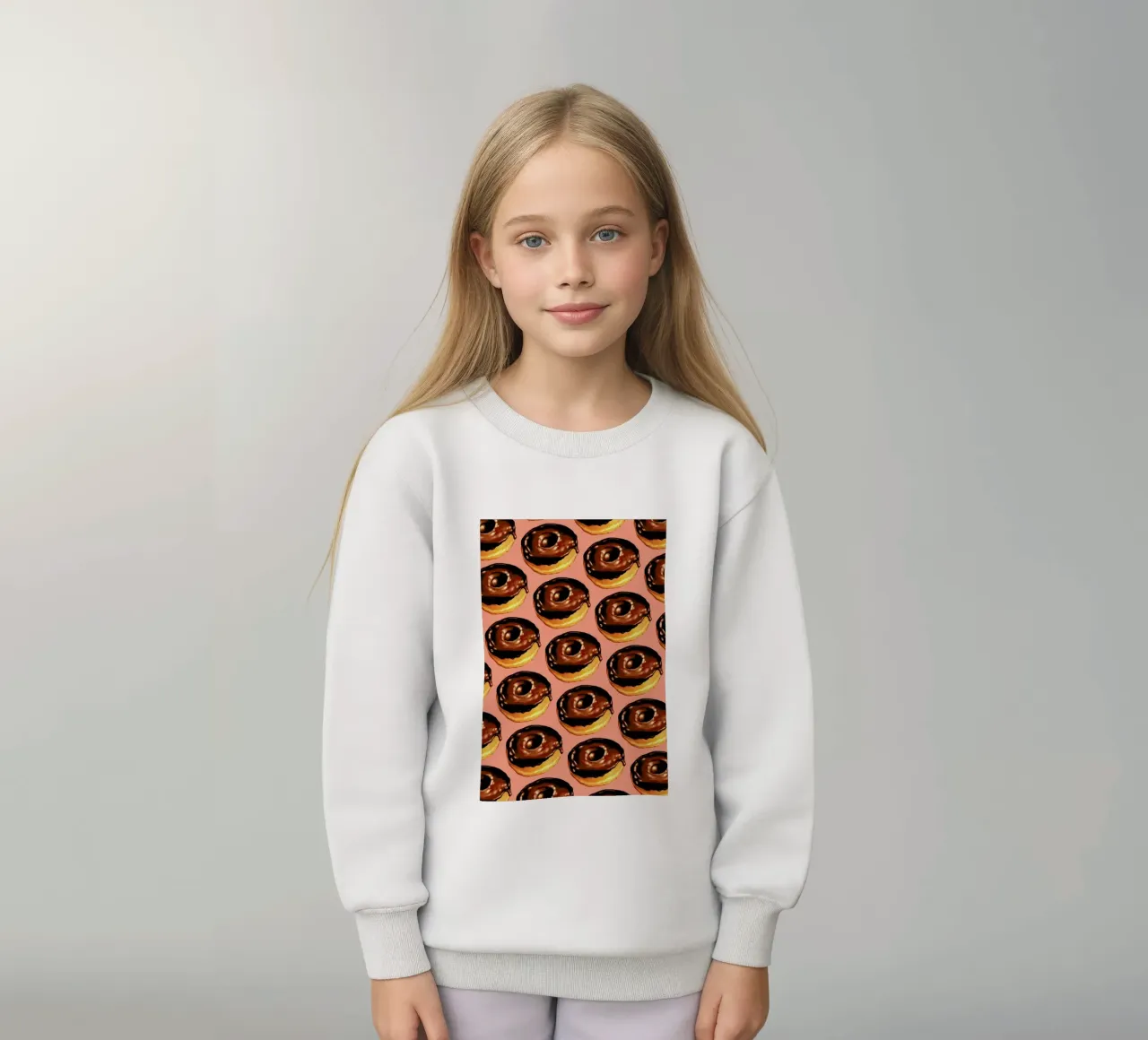 Chocolate Donut Pattern - Pink felpa bambino da Kelly Gilleran
