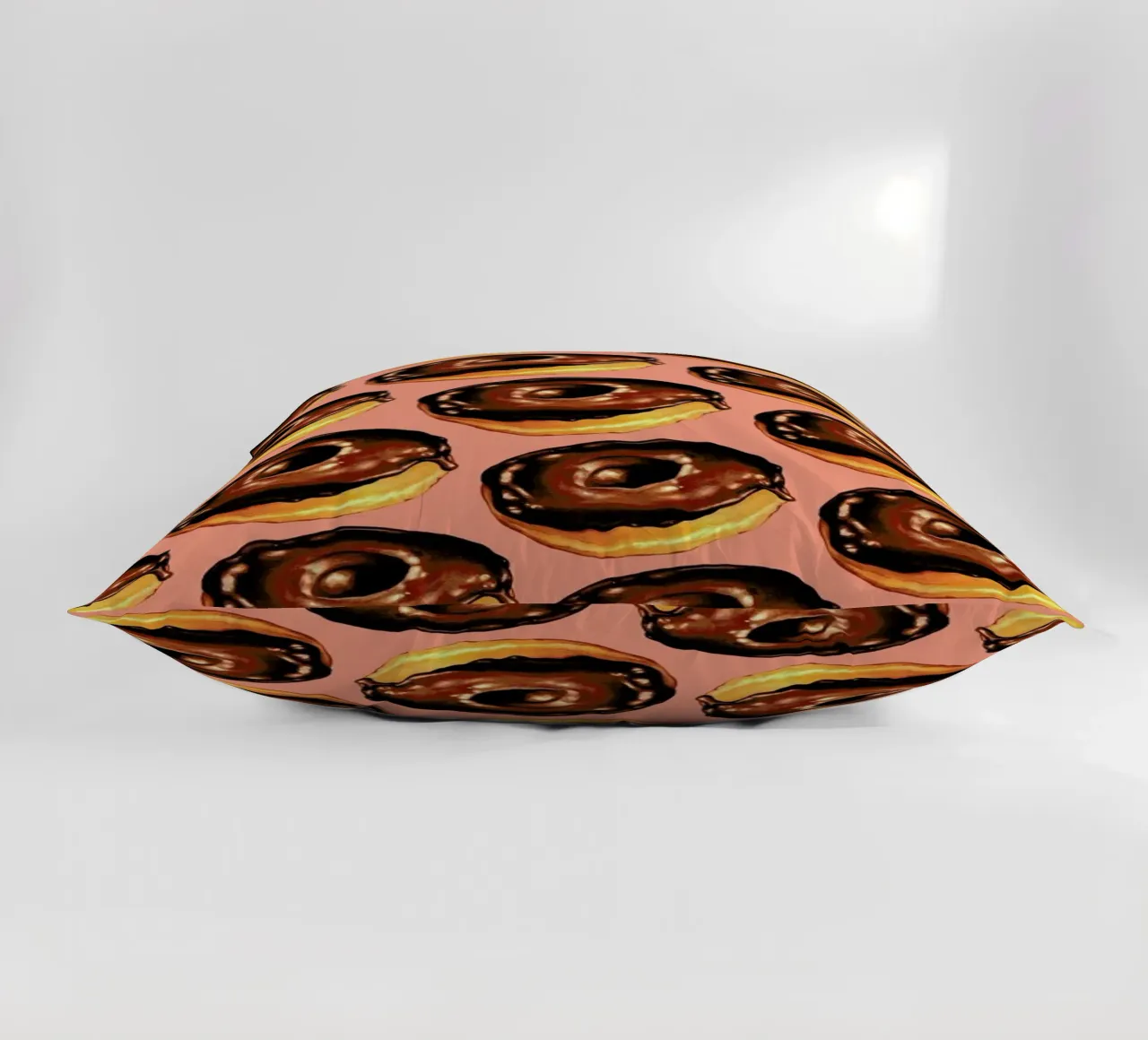Chocolate Donut Pattern - Pink cuscino da Kelly Gilleran