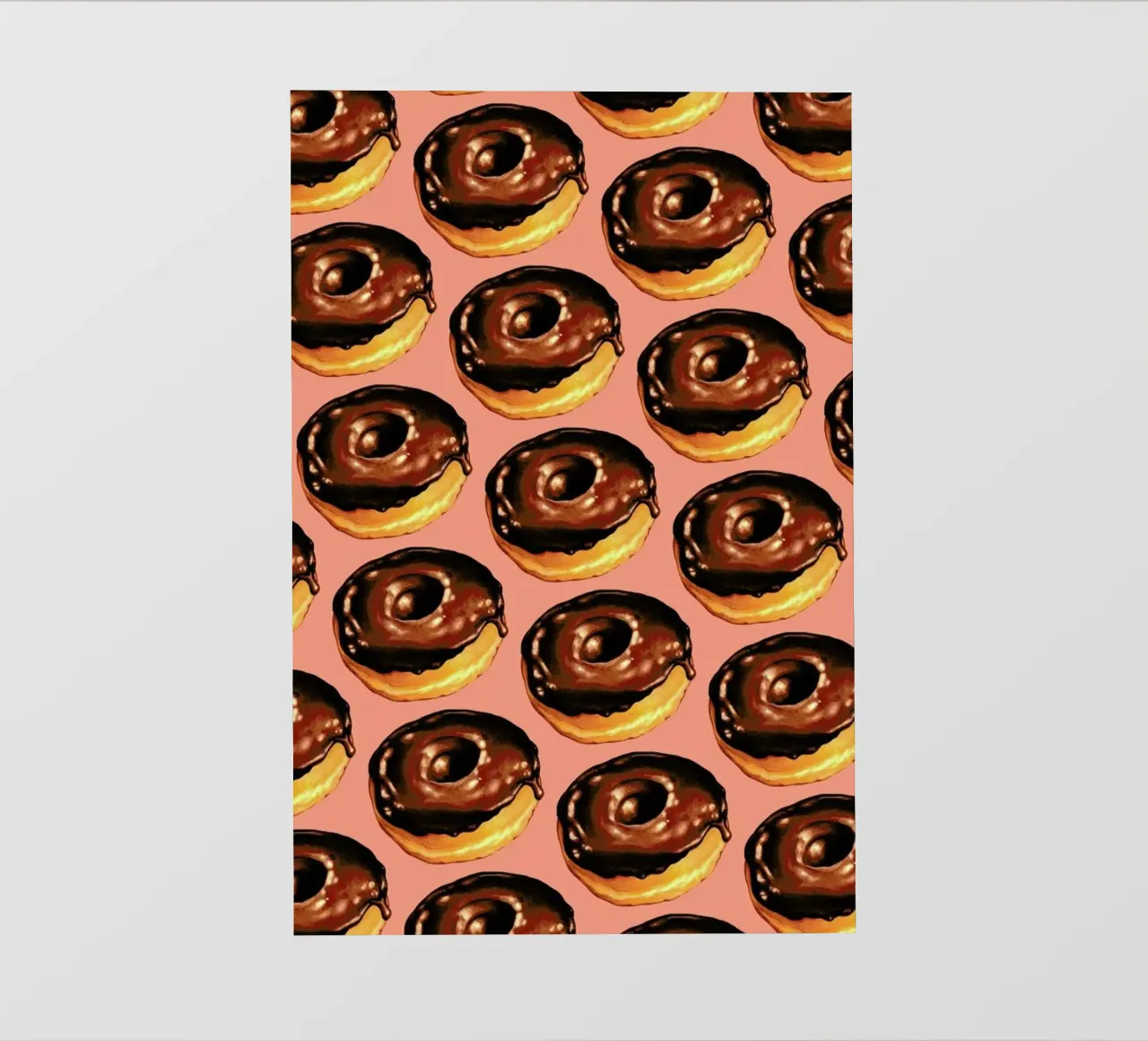 Chocolate Donut Pattern - Pink pellicola backlit da Kelly Gilleran