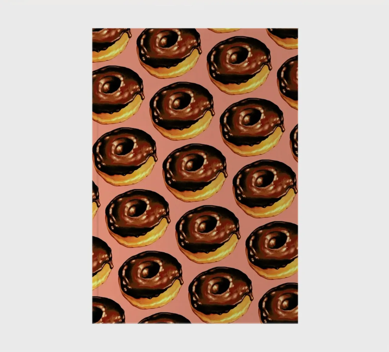 Chocolate Donut Pattern - Pink notebook by Kelly Gilleran