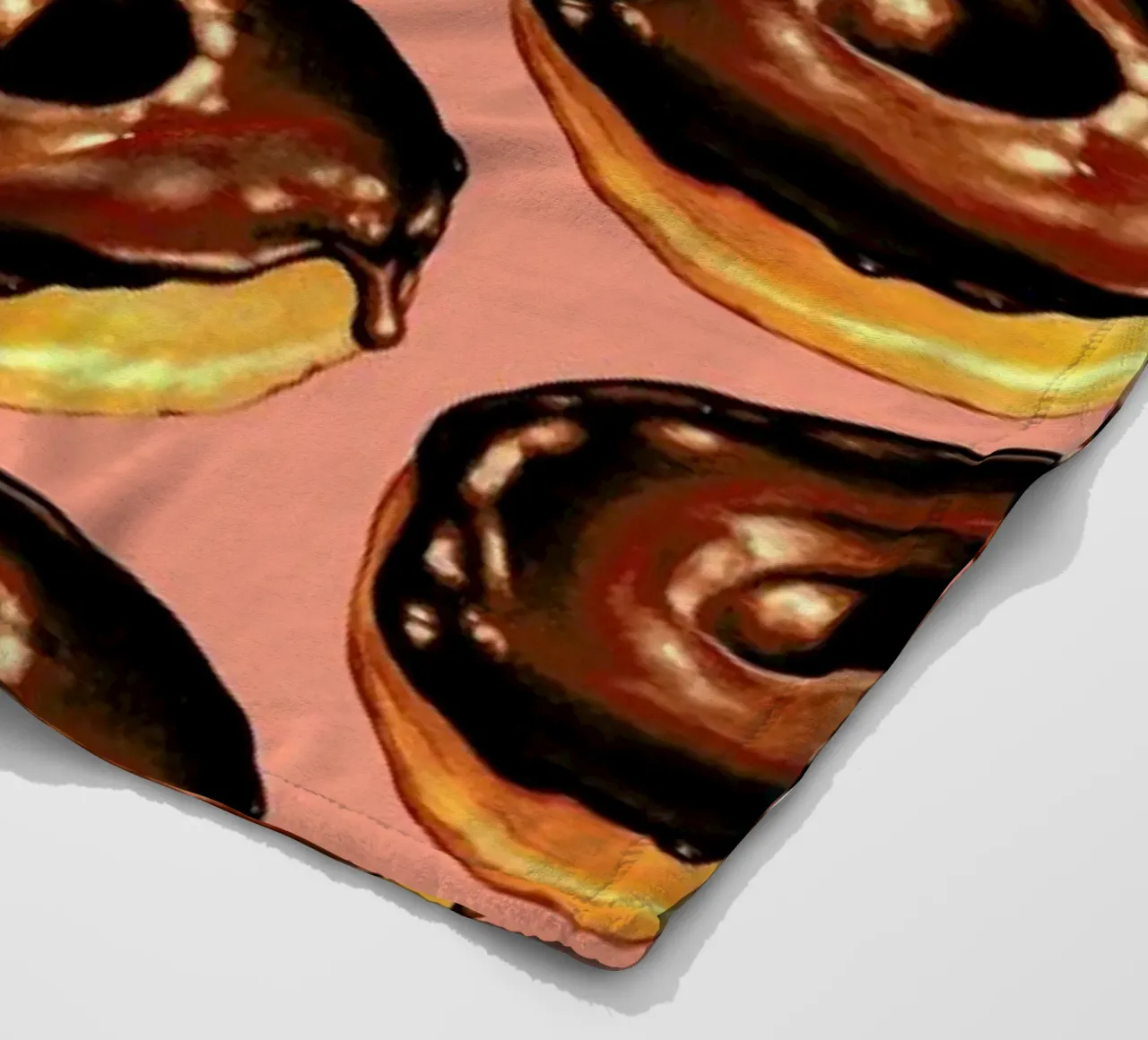 Chocolate Donut Pattern - Pink coperta in pile da Kelly Gilleran