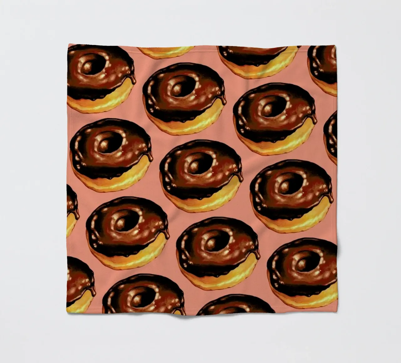Chocolate Donut Pattern - Pink coperta in pile da Kelly Gilleran