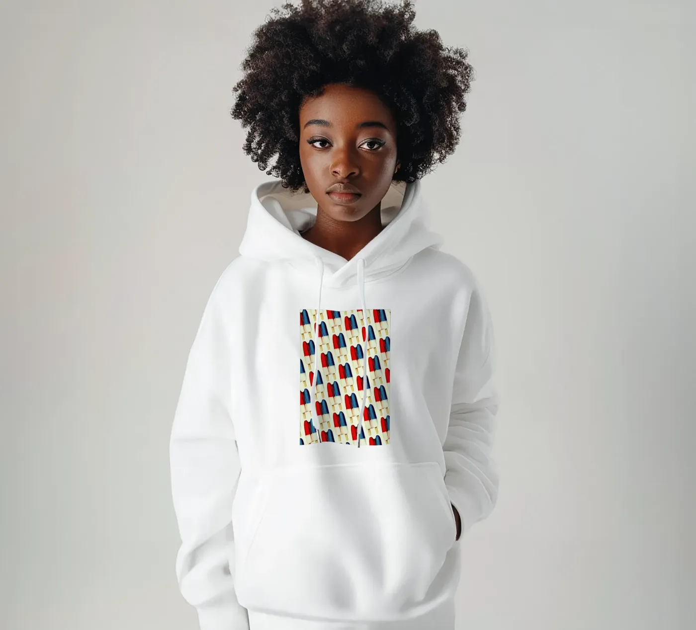 Double Popsicle Pattern hoodie by Kelly Gilleran